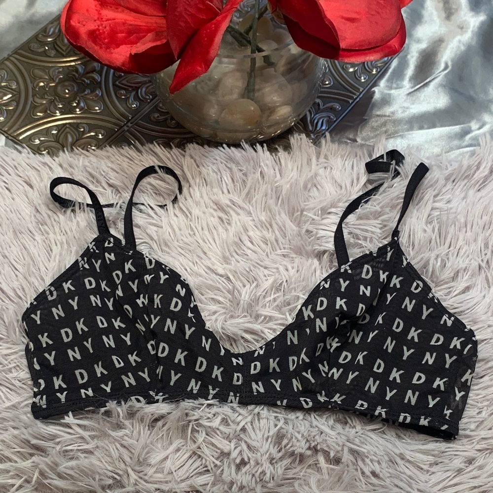 🌹DKNY • Signature Blue & Gray Bra  - EUC